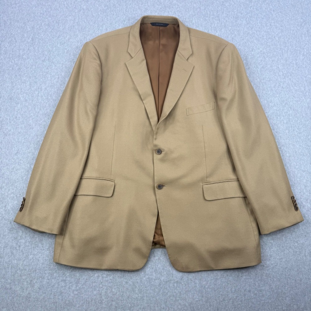John W Nordstrom Loro Piana Blazer Mens 50R Tan 100% Cashmere Sport Coat Jacket